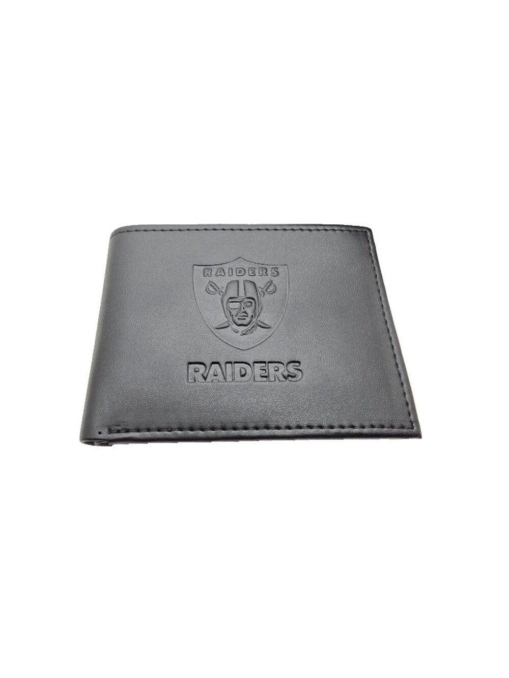 RAIDERS GENUINE LEATHER WALLET BLACK BIFOLD LAS VEGAS / OAKLAND NFL NEW IN BOX